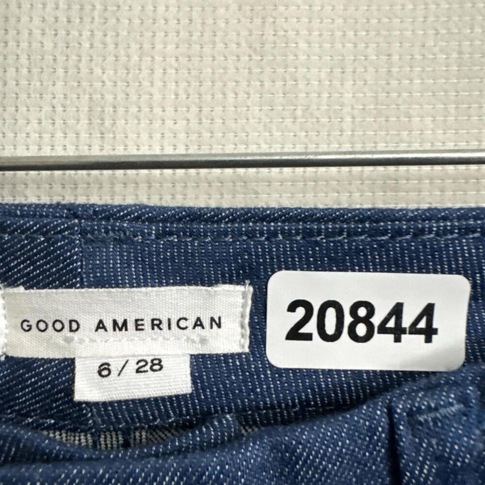 Good American Women's Size 6/28 Dark Wash Wide Leg Good Skate Jeans - Picture 7 of 12
